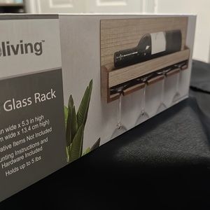 True Living Wine Glass Rack Brand New